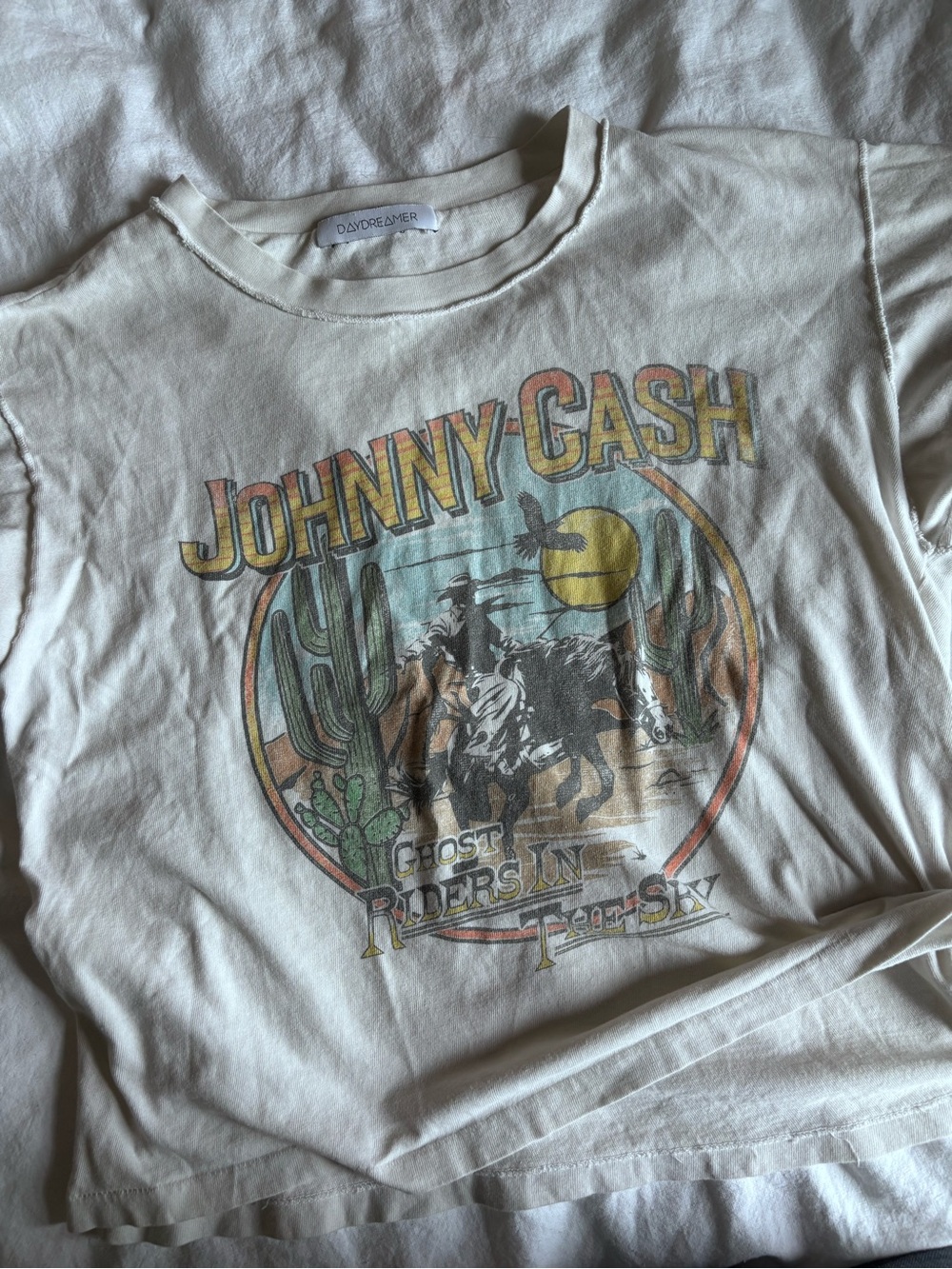 Daydreamers Johnny Cash Graphic Tee | Sz Small (flaw)